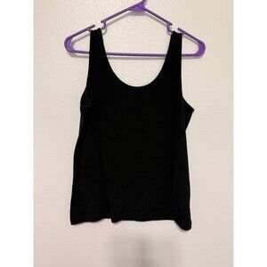 Felina Tank Top Reversible V Neck or Scoop Black Womans XL